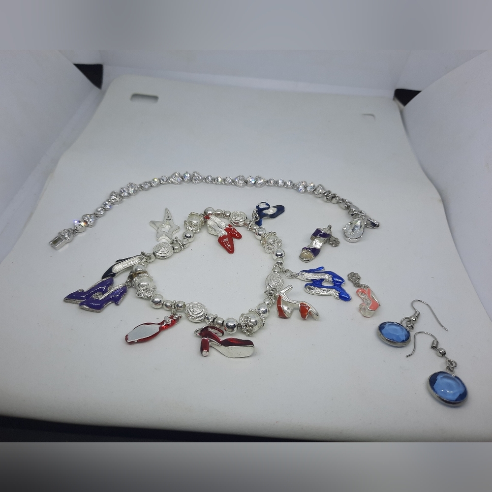 Silver tone bracelets